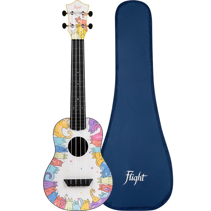 Foto van Flight travel series tuc kitty concert ukelele met gigbag