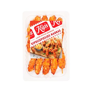 Foto van Kips mini kipdijspiesjes madras 160g bij jumbo