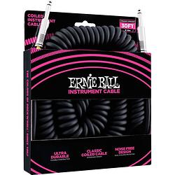 Foto van Ernie ball 6044 gekrulde instrumentkabel 9 m zwart