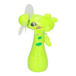 Foto van Groene waterspray ventilator giraffe 15 cm voor kinderen - zomer ventilator met waterverstuiver voor extra verkoeling