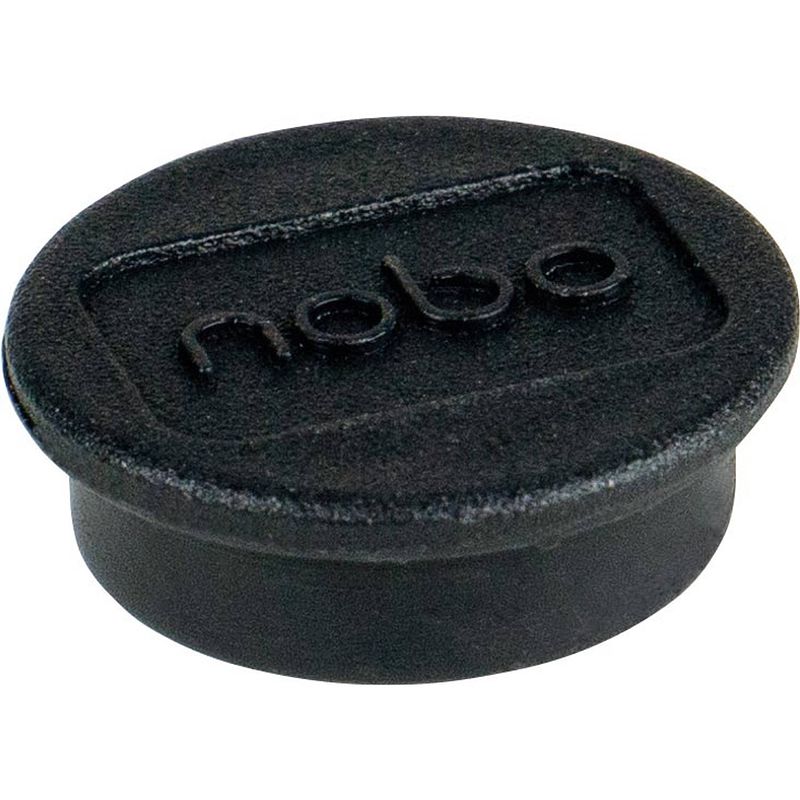 Foto van Nobo magneten voor whiteboard diameter van 13 mm, pak van 10 stuks, zwart