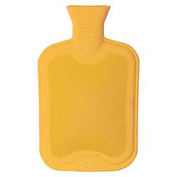 Foto van Warmwaterkruik 2 liter van rubber geel - kruiken