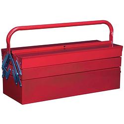 Foto van Toolland verdeelkoffer 53 x 20 x 20 cm staal rood