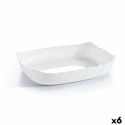 Foto van Serveerschaal luminarc smart cuisine rechthoekig wit glas 29 x 30 cm (6 stuks)