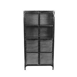 Foto van Hsm collection vitrinekast brooklyn - zwart - 90x40x180 cm - leen bakker