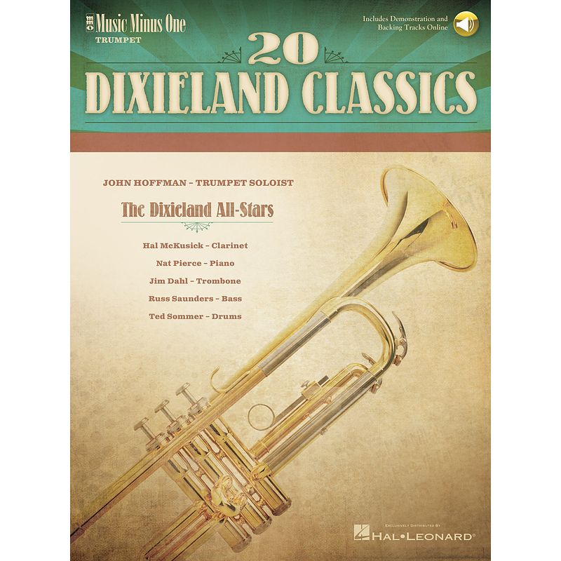 Foto van Hal leonard music minus one - 20 dixieland classics playalong voor bb trompet