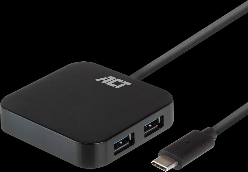 Foto van Act usb-c hub 4 poorten met stroomadapter