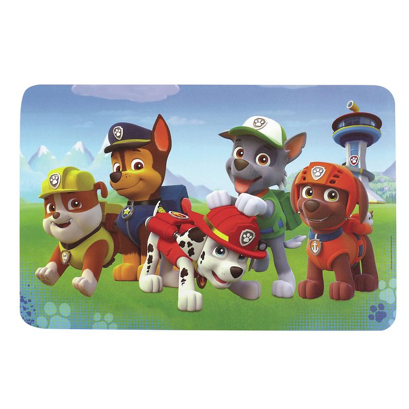 Foto van Placemat voor kinderen paw patrol 43 x 28 cm - placemats