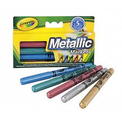 Foto van Crayola metallic viltstiften 5 stuks