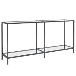 Foto van Vidaxl wandtafel 160x35x75,5 cm gehard glas transparant