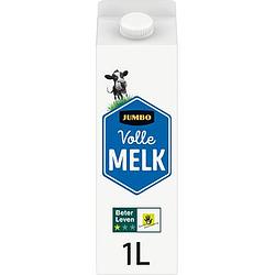 Foto van Jumbo volle melk met 1 ster beter leven keurmerk 1l