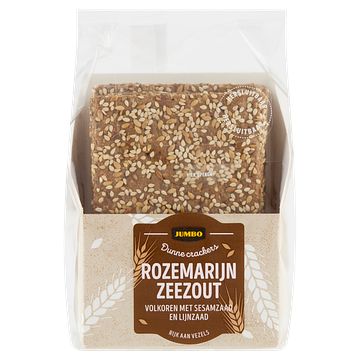 Foto van Jumbo dunne crackers rozemarijn zeezout 175g