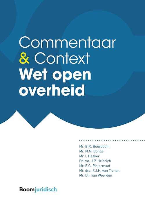 Foto van Commentaar & context wet open overheid - b.r. boerboom - ebook (9789051898378)