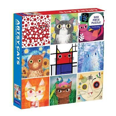 Foto van Artsy cats 500 piece family puzzle - puzzel;puzzel (9780735361072)