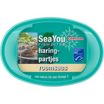 Foto van Ouwehand sea you fish bites haringpartjes roomsaus 250g bij jumbo