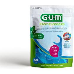 Foto van Gum easyflossers cool mint vitamin e + fluoride 50 stuks bij jumbo