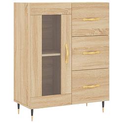 Foto van Vidaxl dressoir 69,5x34x90 cm bewerkt hout sonoma eikenkleurig