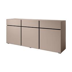 Foto van Meubella dressoir cainan - beige - zwart - 180 cm