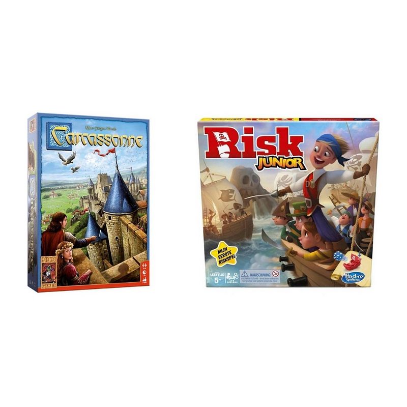 Foto van Spellenbundel - 2 stuks - carcassonne & risk junior