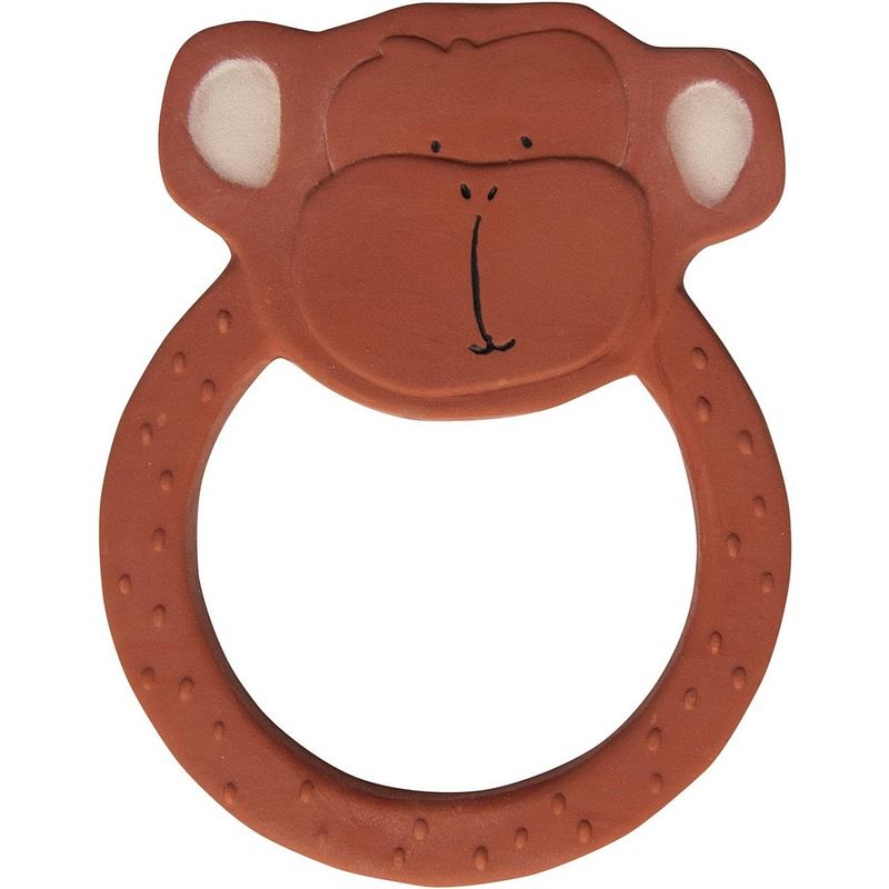 Foto van Trixie bijt- en badring mr. monkey junior 12 cm rubber bruin