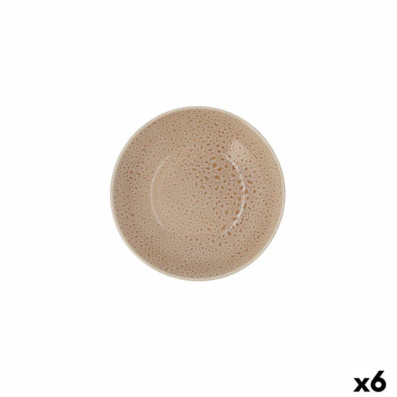 Foto van Diep bord ariane porous keramisch beige ø 21 cm (6 stuks)