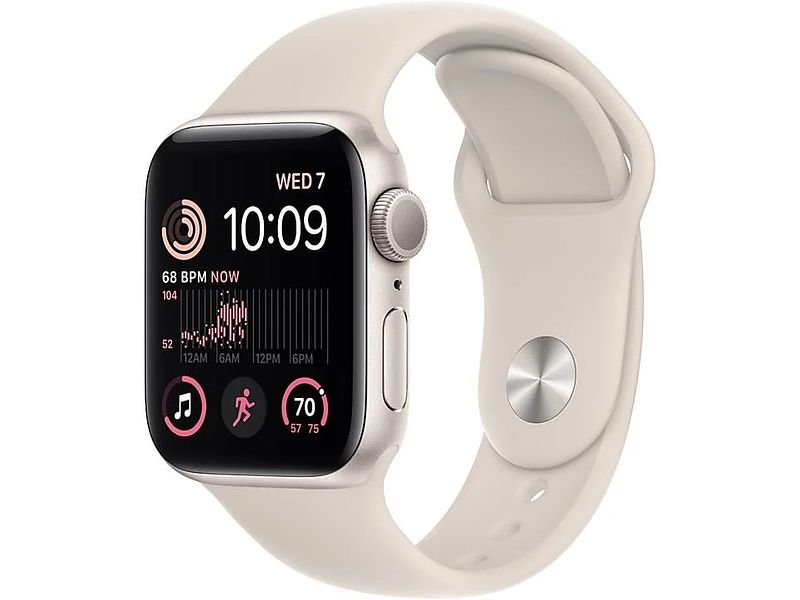 Foto van Apple watch se (2022) 40mm starlight aluminium sportband s/m