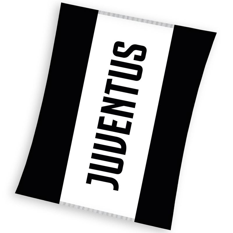 Foto van Juventus fleece deken stripe - 150 x 200 cm - polyester