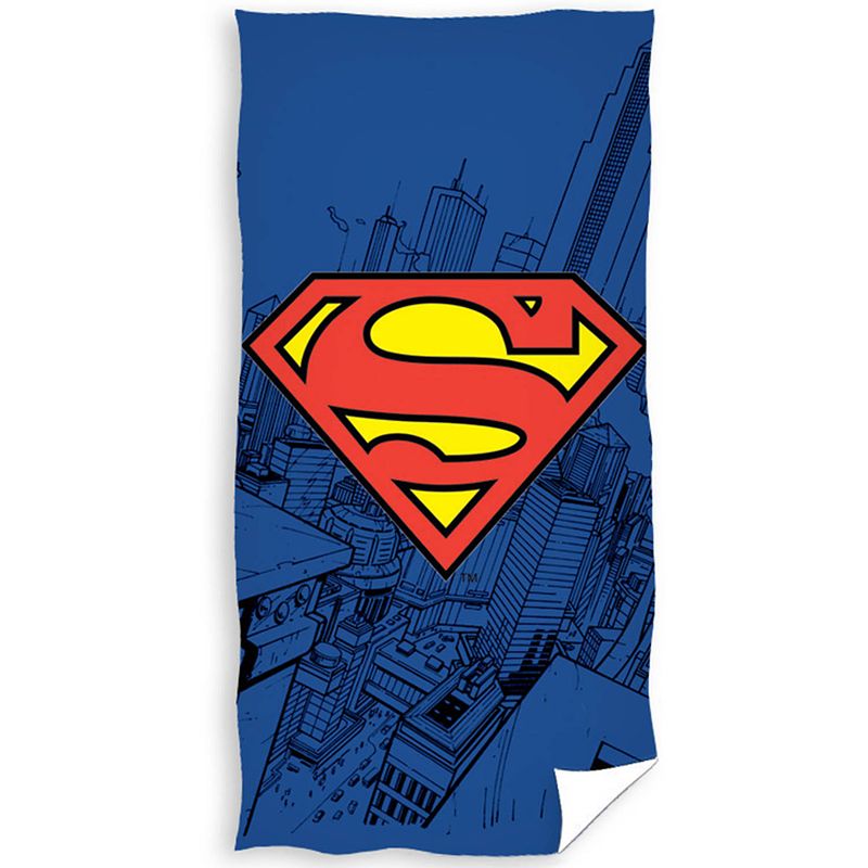 Foto van Superman strandlaken logo - 70 x 140 cm - katoen