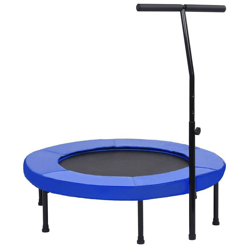 Foto van Vidaxl fitnesstrampoline met handgreep en veiligheidsmat 102 cm