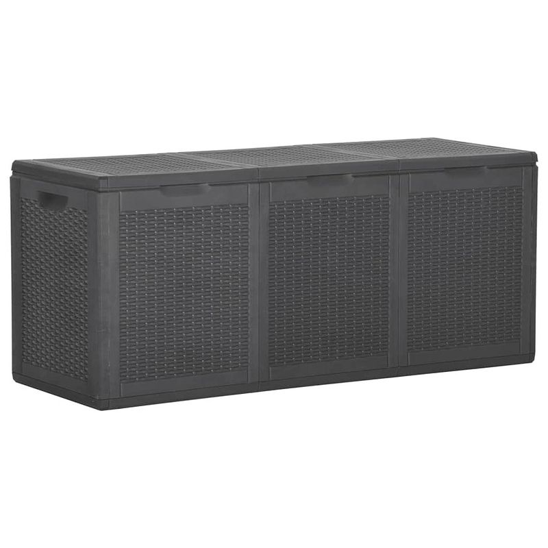 Foto van Vidaxl tuinbox 270 l pp rattan zwart