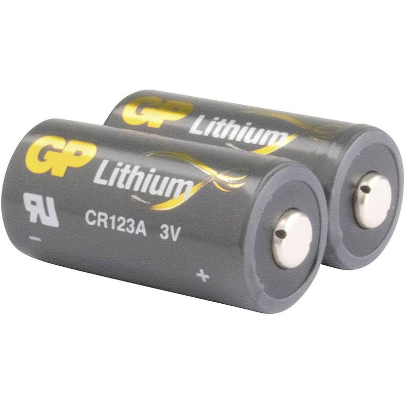 Foto van Gp batteries cr123a cr123a fotobatterij lithium 1400 mah 3 v 2 stuk(s)