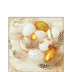 Foto van Ambiente servet 25cm golden eggs