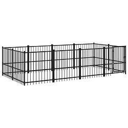 Foto van The living store hondenhok hondenkennel - 388x193.5x100 cm - stalen stangen - stevige constructie