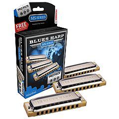 Foto van Hohner blues harp ms pro pack c/g/a mondharmonica