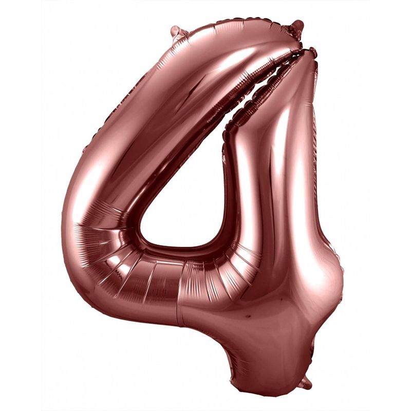 Foto van Folat folieballon cijfer 4 brons 86 cm