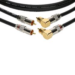 Foto van Klotz alpa015 rca recht 2p - rca haaks 2p kabel 1.5m (set van 2)