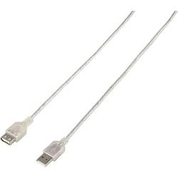 Foto van Renkforce usb-kabel usb 2.0 usb-a stekker 1.80 m doorzichtig rf-4737362