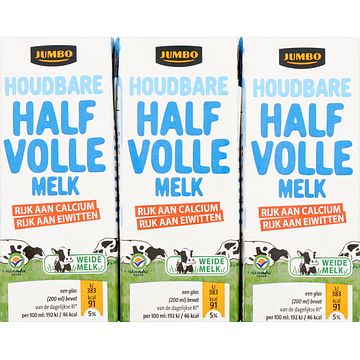 Foto van Jumbo houdbare halfvolle melk 6 x 200ml