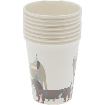 Foto van Hema 8 papieren bekers party animals 250ml bij jumbo