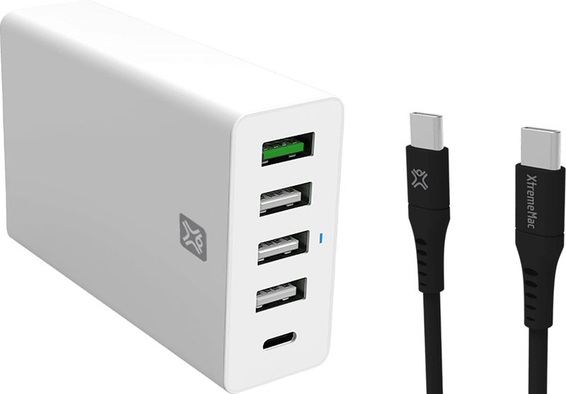 Foto van Xtrememac power delivery en quick charge oplader 30w + usb c kabel 1,5m kunststof zwart