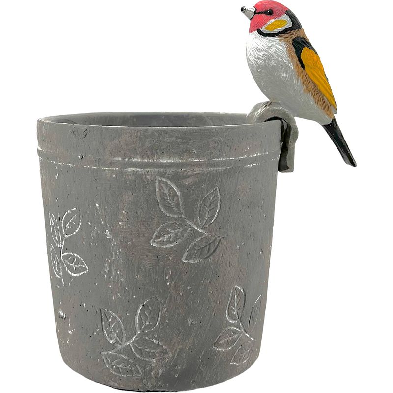 Foto van Parlane deco set bloempot met pothanger vogel putter 13 cm