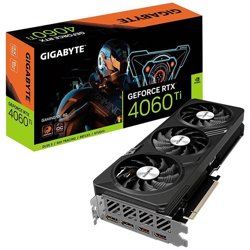 Foto van Gigabyte videokaart rtx 4060 ti gddr6-ram pci-express, hdmi, displayport