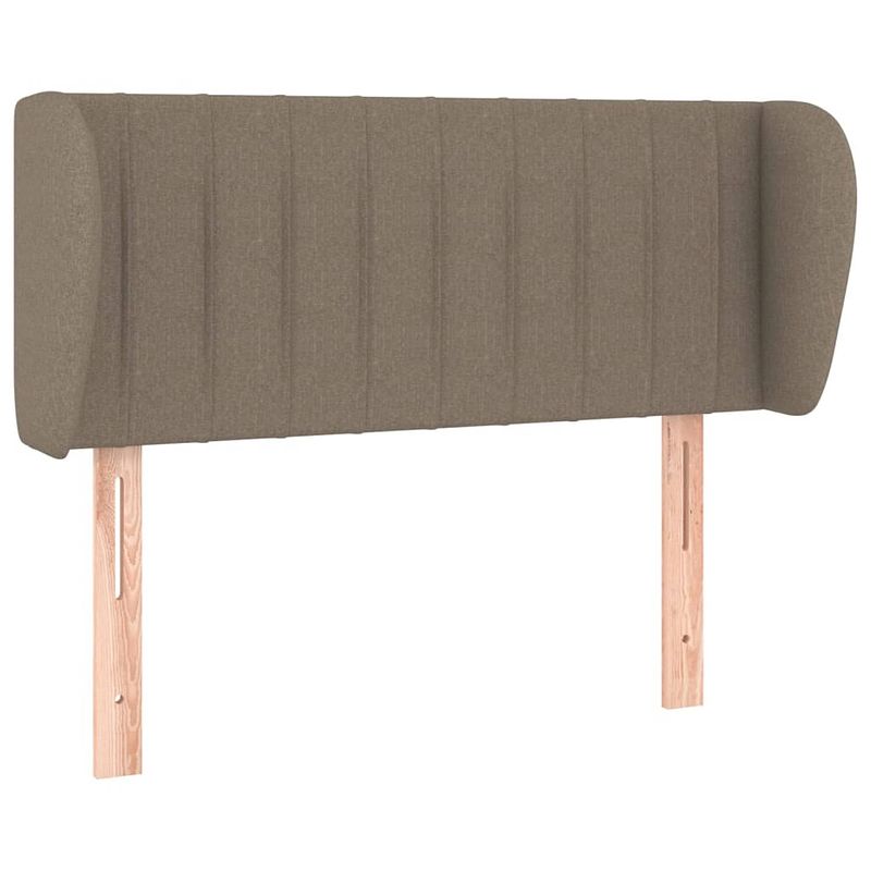 Foto van Vidaxl hoofdbord met randen 83x23x78/88 cm stof taupe