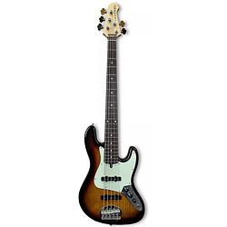 Foto van Lakland skyline 55-60 three tone sunburst gloss 5-snarige elektrische basgitaar