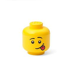 Foto van Opbergdoos lego-hoofd silly, geel - polypropyleen - lego