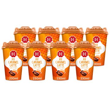 Foto van Douwe egberts ice caramel latte ijskoffie 8 x 230ml bij jumbo