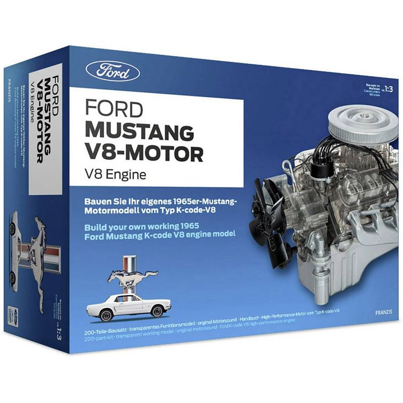 Foto van Franzis verlag ford mustang v8-motor bouwpakket vanaf 14 jaar