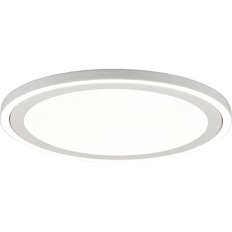 Foto van Led plafondlamp - plafondverlichting - trion coman - 29w - natuurlijk wit 4000k - rond - mat wit - kunststof