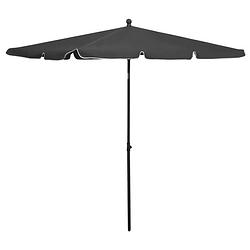 Foto van Vidaxl parasol met paal 210x140 cm antracietkleurig