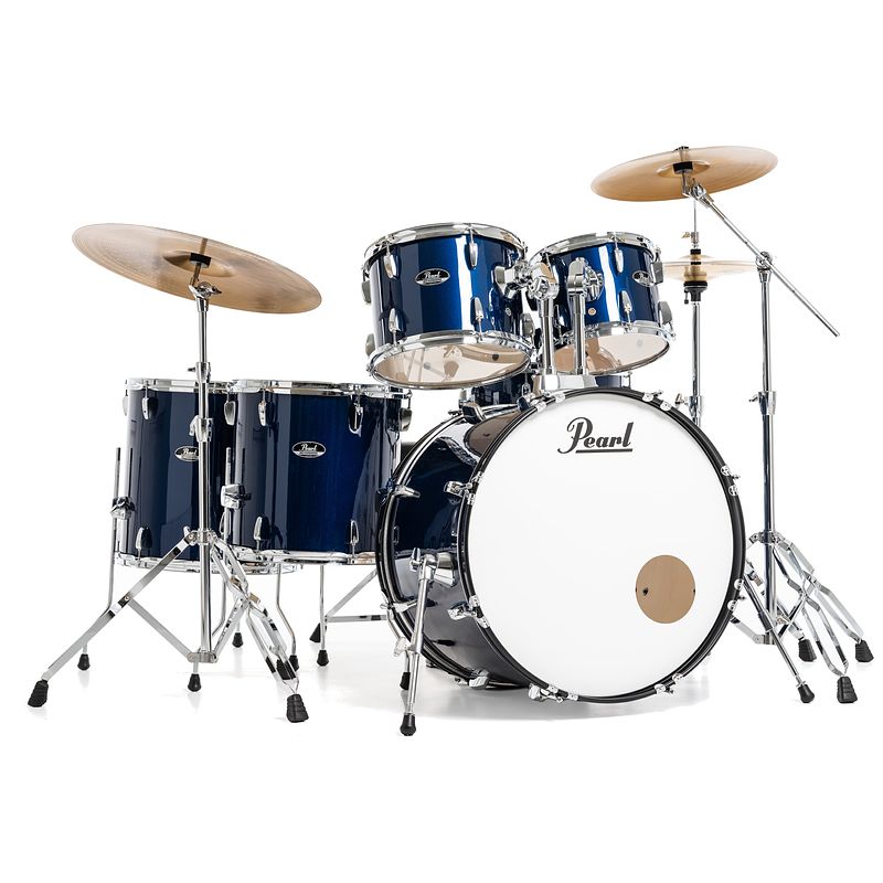 Foto van Pearl rs526sbc/c743 roadshow royal blue metallic 6-delig drumstel incl. bekkens